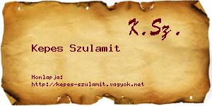 Kepes Szulamit névjegykártya